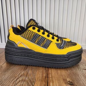 adidas Yellow and Black platform sneaker Athletic Shoes